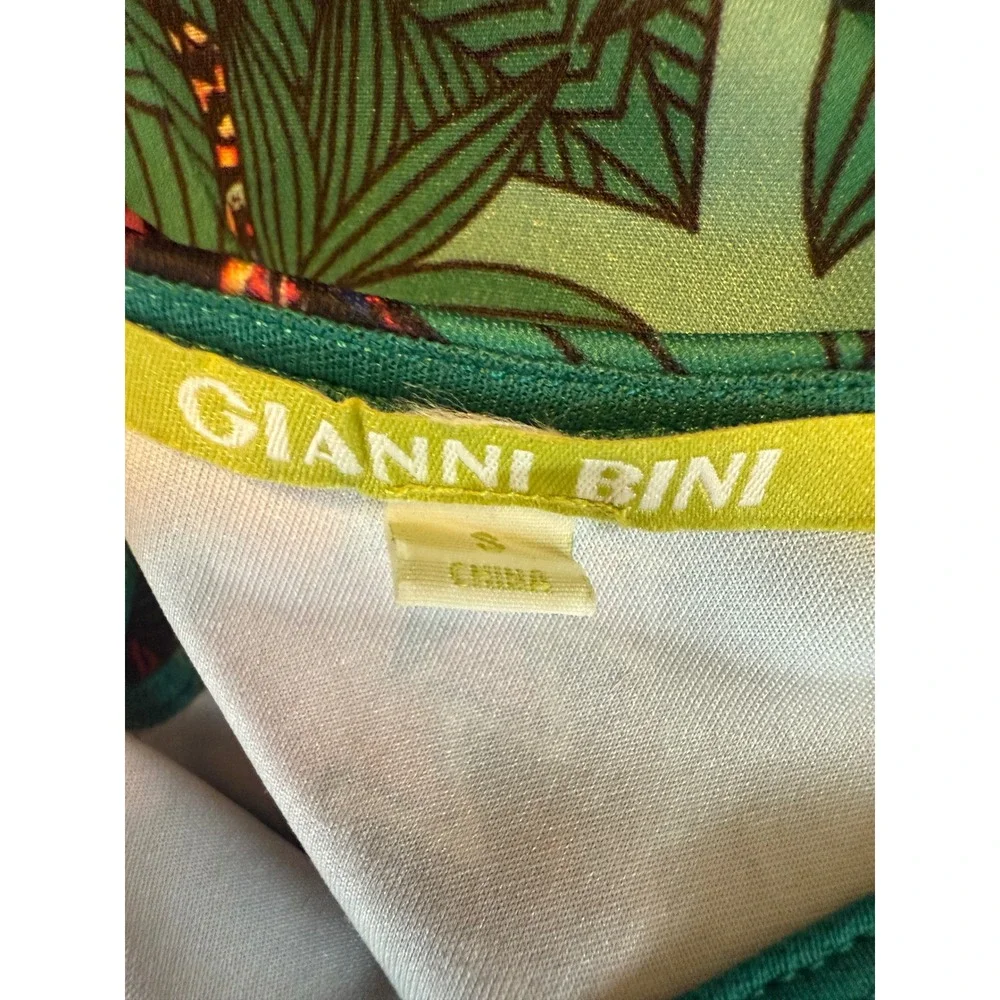 Gianni Bini Teal Pink resort Tropical colorful Sheath Dress Small boho Y2K beach